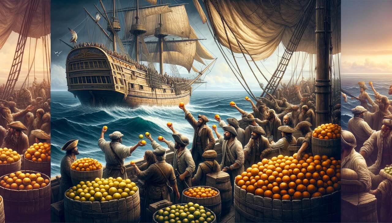 海賊船と柑橘