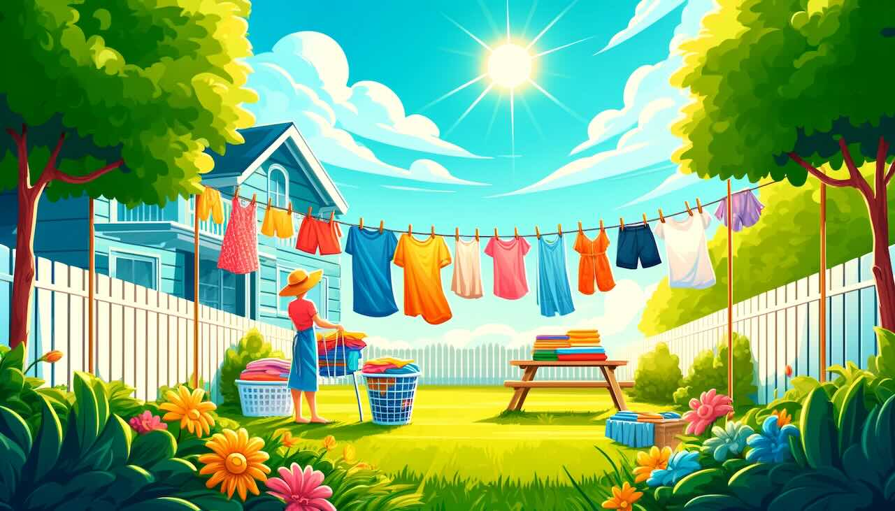 夏の洗濯