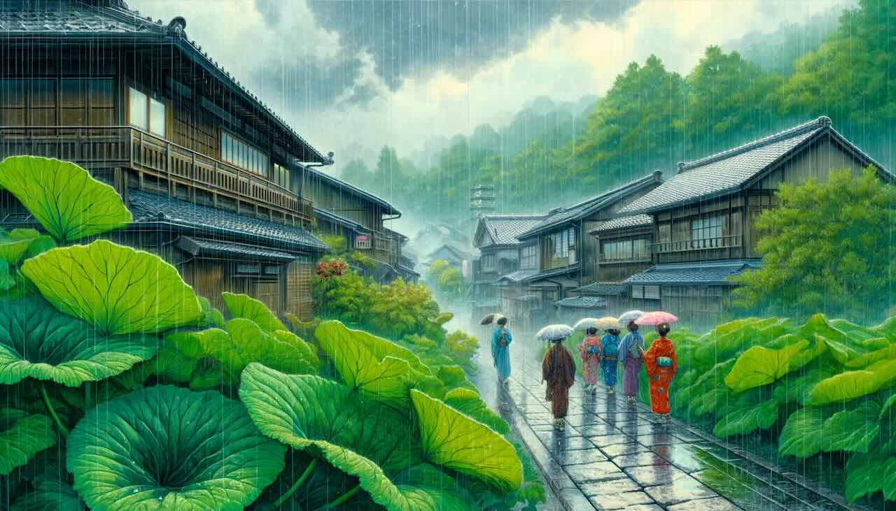 梅雨の日本
