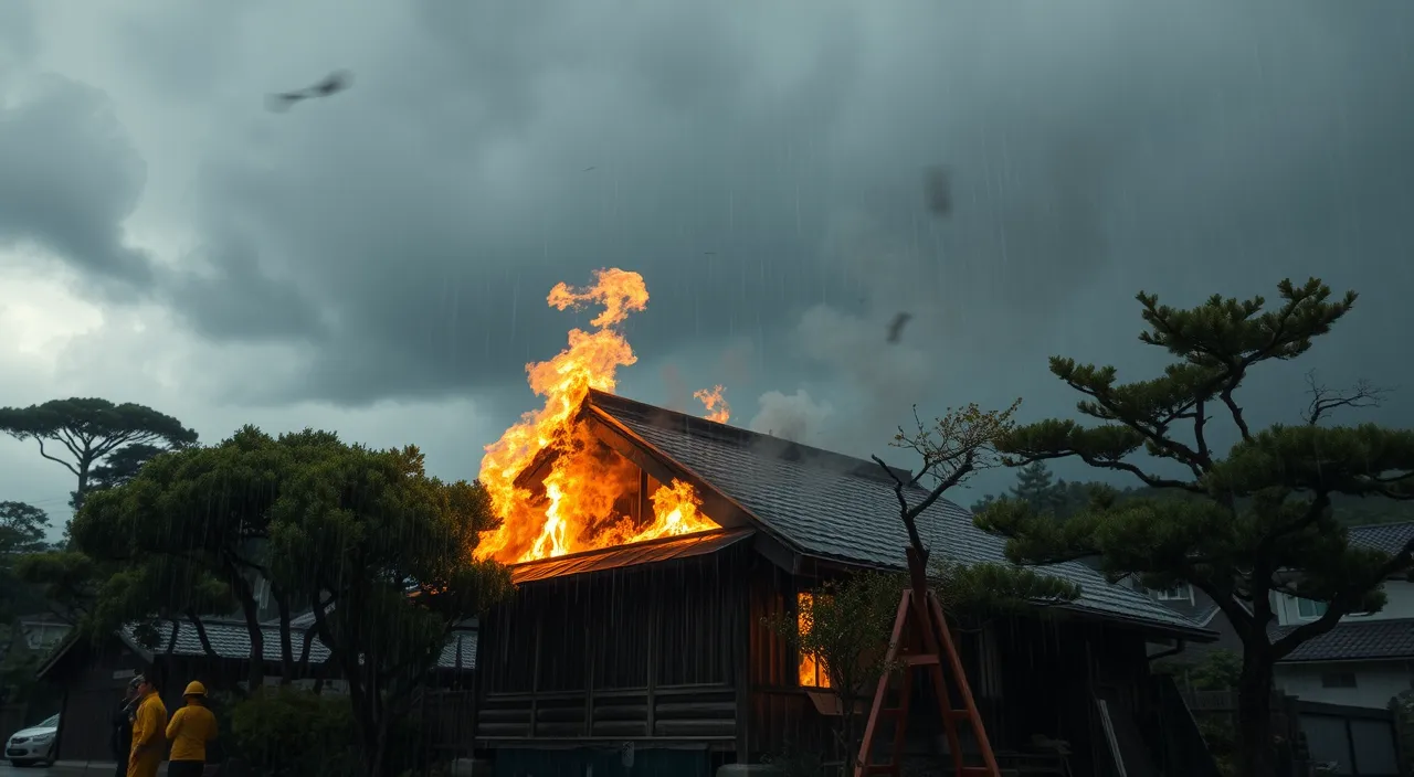 台風時の火災